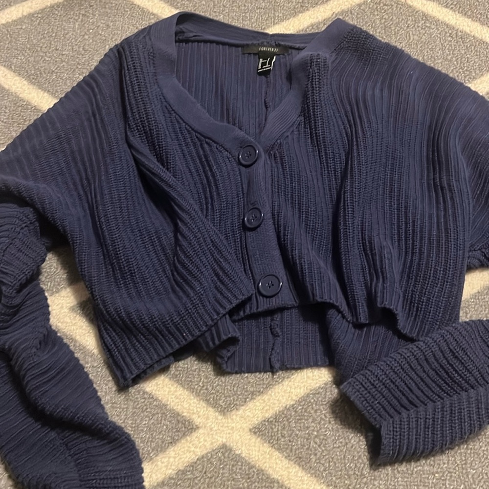 Forever 21 cardigan navy blue